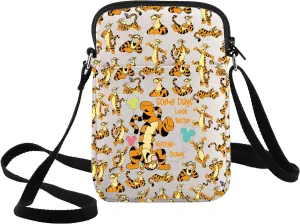 WZMPA Funny Tiger Crossbody Bag Tigers Inspired Gift Some Days Look Better Upside Adjustable Strap Bag Tiger Merchandise