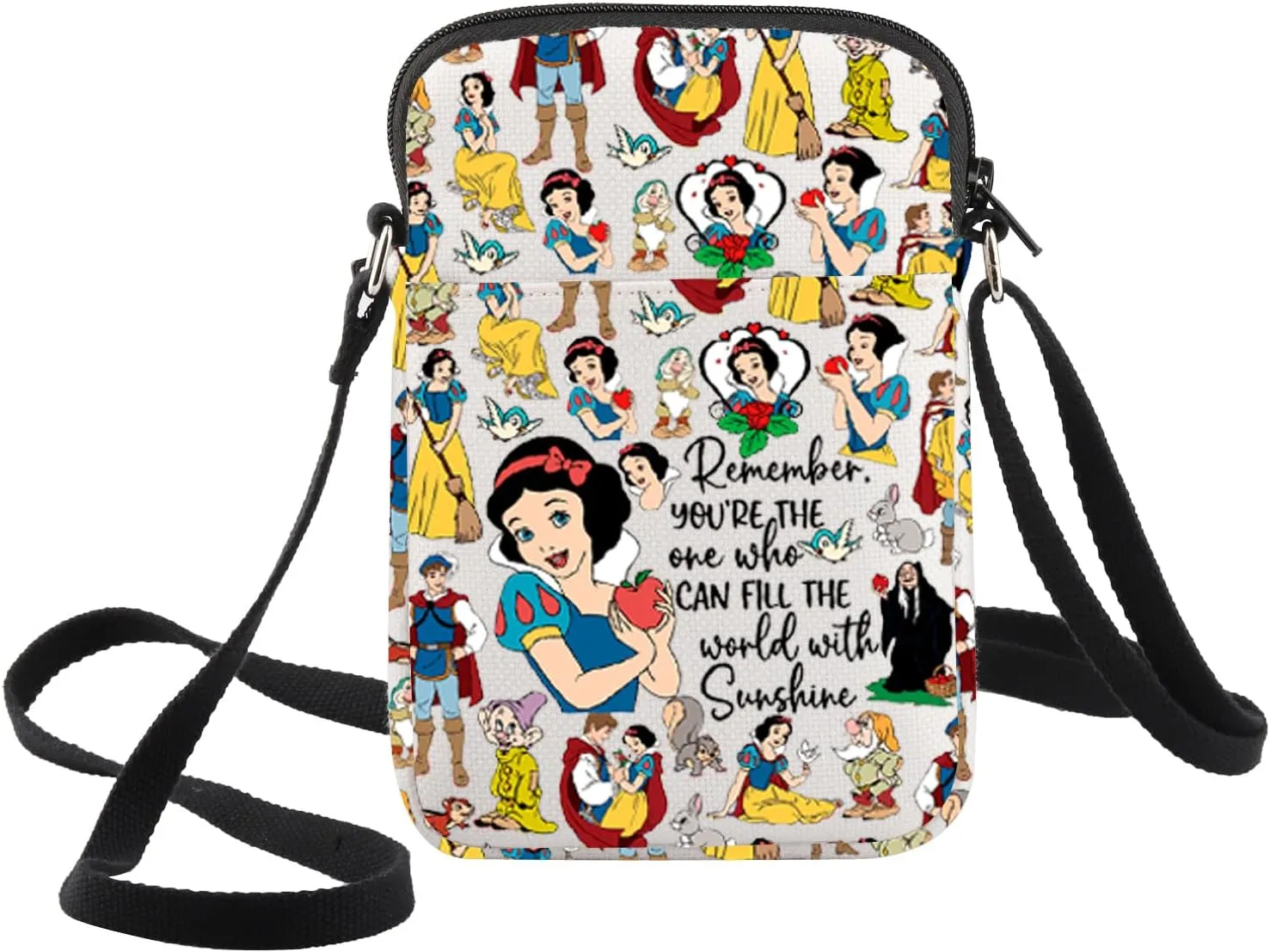 WZMPA Princess Crossbody Bag Prince Charming Fans Gift White Apple Shoulder Bag White Merchandise