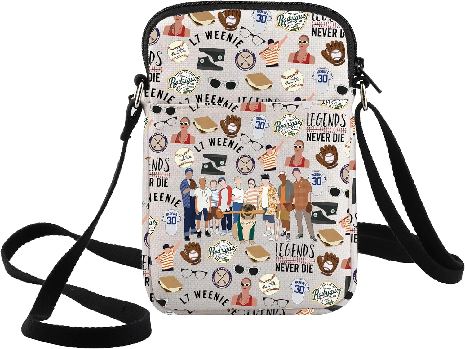 WZMPA Scotty & Benny Crossbody Bag Scotty & Benny Fans Gift The Jet Rodriguez Benny Adjustable Strap Bag Benny Baseball Merch
