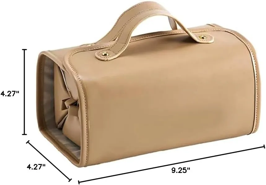 YDR Travel Makeup Bag,Capacity Cosmetic Travel Bag for Women Portable Pouch Makeup Organizer Bag with Divider and Handle Makeup Case Toiletry Bag