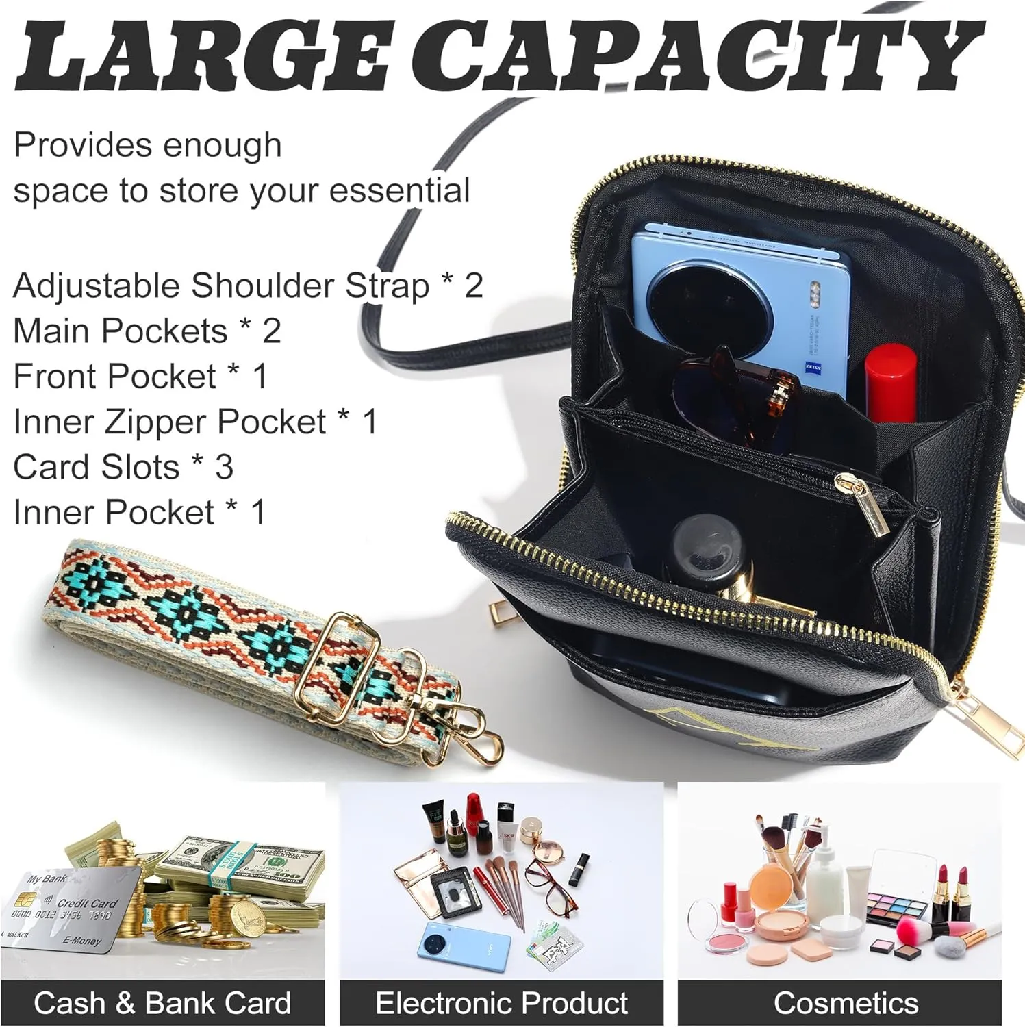 YOOLIFE Mothers Day Gifts - RFID Blocking Crossbody Bags for Women Small Initial Sling Bag Personalized Gifts for Women