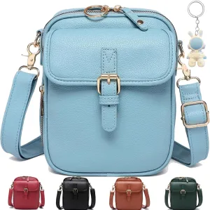 Zealburst Crossbody Leather Bag, Forcipower Crossbody Bag, Vintage Double Layer Anti Theft Shoulder Bag