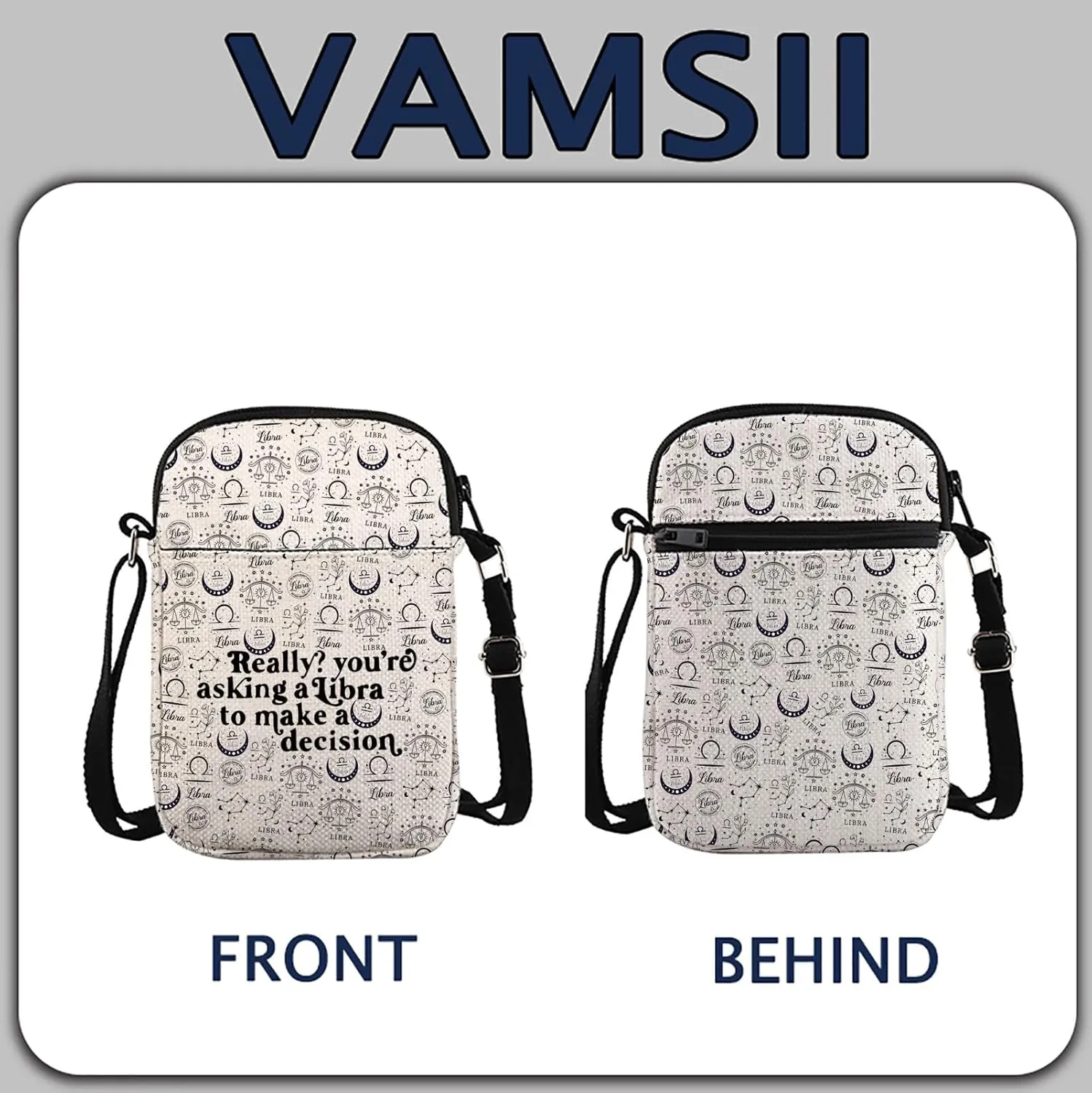 Zodiac Signs Crossbody Bag Horoscope Gift 12 Constellation Birthday Gift Astrologist Bag